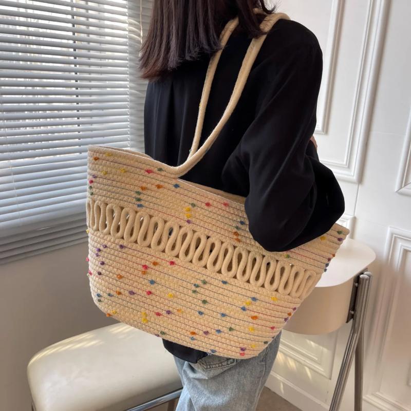 Beach Basket Summer Bag Fashion Beach Bags Large Rattan Shoulder Bags
