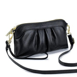 Cowhide Leather Crossbody Bag Large Capacity Shoulder Phone Purse