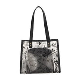 Women's Transparent Graffiti Shoulder Messenger Bag Large Capacity Tote