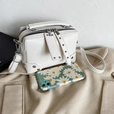 Small Square Texture Handbag - Single Shoulder Bag