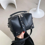 Small Square Texture Handbag - Single Shoulder Bag