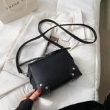 Small Square Texture Handbag - Single Shoulder Bag