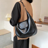 Soft PU Leather Women Shoulder Hobo Bags Large Capacity Crossbody Bags