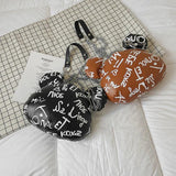 Graffiti Cartoon Bear Chain Shoulder Bag for Women Ladies Purses