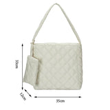 Geestock Women's Large Shoulder Bag Padded Handbag Nylon Cotton Totes Bag