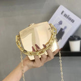 Acrylic Box Evening Clutch Bag Women Chain Shoulder Crossbody Bags