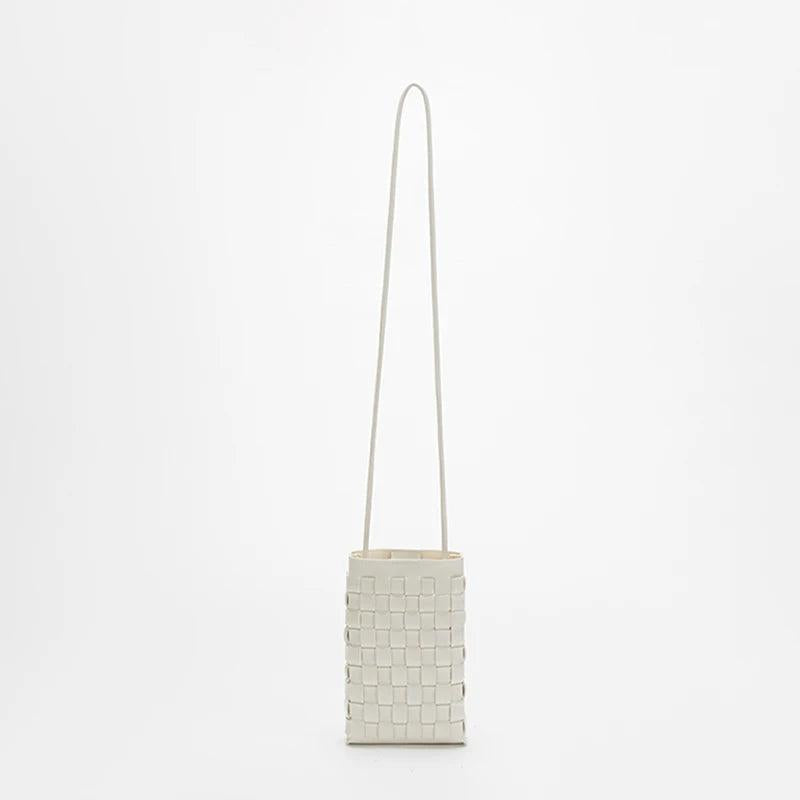 Soft Leather Handwoven Women Crossbody Bag Stylish Small Shoulder Bag