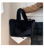 Winter Faux Fur Large Handbag High Capacity Fluffy Shoulder Crossbody Bag