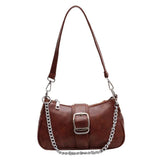Vintage Leather Crossbody Bags for Women Chain Handbags and Purses