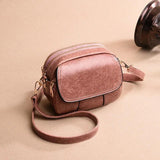 Versatile Women's Shoulder Bag Soft Leather Cross-Body Purse