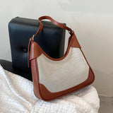 Canvas Shoulder Bag with Large Capacity