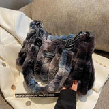 Plush Messenger Bag Autumn/Winter Style Single Shoulder Bucket Bag