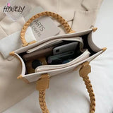Waterproof Braided Strap Tote Bag for Women Large Handbag