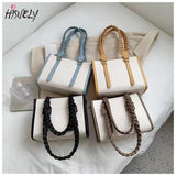 Waterproof Braided Strap Tote Bag for Women Large Handbag