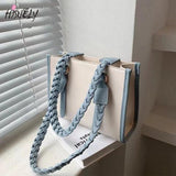 Waterproof Braided Strap Tote Bag for Women Large Handbag