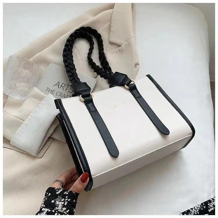 Waterproof Braided Strap Tote Bag for Women Large Handbag