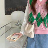 Vintage Crossbody Handbag Chain Messenger Solid Phone Bag