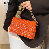 Metal Chain Shoulder Bag for Women Handbag Clutch Purses Evening Tote