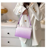 Crocodile Pattern Small Square Shoulder Bag Women's Handbag