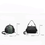 Rivet PU Leather Crossbody Bag with Chain Strap