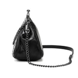 Rivet PU Leather Crossbody Bag with Chain Strap