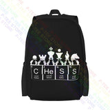 Periodic Table Elements Chess Large Capacity Backpack Travel Art Print