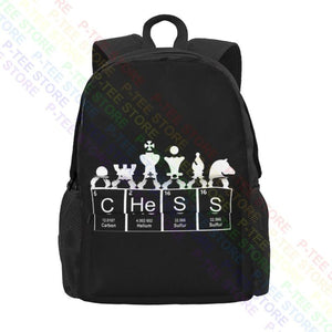 Periodic Table Elements Chess Large Capacity Backpack Travel Art Print