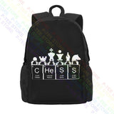 Periodic Table Elements Chess Large Capacity Backpack Travel Art Print