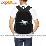 Boeing 737 Max Shadow Backpack Large Capacity Vintage Schoolbag 3d Printing