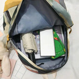 Harajuku Zipper Nylon Backpack Couple School Bags