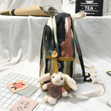 Harajuku Zipper Nylon Backpack Couple School Bags