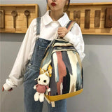 Harajuku Zipper Nylon Backpack Couple School Bags