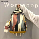 Harajuku Zipper Nylon Backpack Couple School Bags