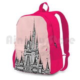 Magic Castle II Millennial Pink Outdoor Hiking Backpack Waterproof