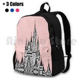 Magic Castle II Millennial Pink Outdoor Hiking Backpack Waterproof