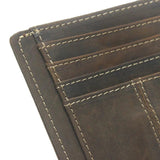 Men Retro Leather Money Clip RFID Slim Credit Card Holder
