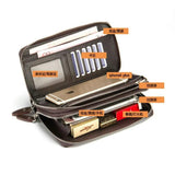 Men's Leather Clutch Wallet with Handy Phone Bags