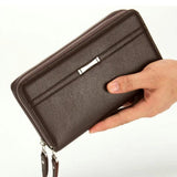 Men's Leather Clutch Wallet with Handy Phone Bags
