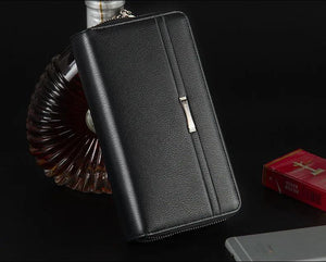 Men's Leather Clutch Wallet with Handy Phone Bags