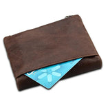 Men's Coin Purse Wallet Soft Card Case Solid Pattern Money Purses