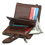 Men's Coin Purse Wallet Soft Card Case Solid Pattern Money Purses