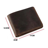 Crazy Horse Leather Men's Wallet European & American Dollar Clip