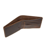 Crazy Horse Leather Men's Wallet European & American Dollar Clip