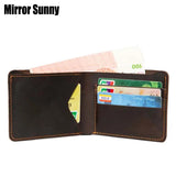 Crazy Horse Leather Men's Wallet European & American Dollar Clip