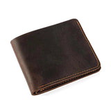 Crazy Horse Leather Men's Wallet European & American Dollar Clip