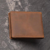 Retro Leather Men's Wallet Crazy Horse Vintage Style
