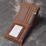 Retro Leather Men's Wallet Crazy Horse Vintage Style