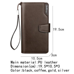 Multifunctional Men's Wallet with Zipper and Hasp Purses