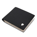 Men's Leather Wallet Cross Pattern Multi-Card Pocket Key Case