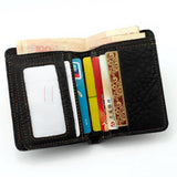 Yellow Stitch Soft Leather Wallet Men Teen Fashion Purse